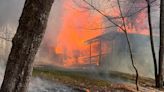 Crews battle large house, woods fire in Gilmer County