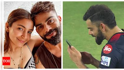 Virat Kohli video calls Anushka Sharma, Vamika and Akaay after team India gets stuck Barbados post T20 World Cup win | - Times of India