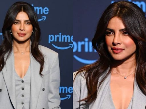 Priyanka Chopra Gives Boss Lady Vibes In Grey Pantsuit, Gets Papped At Trailblazers Event, Watch Video - News18