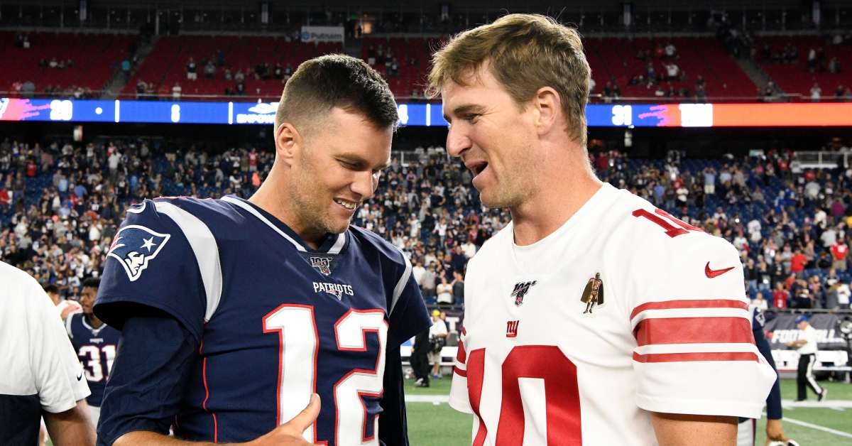 'Good Game!' Giants Legend Manning Jokes With Brady Over Jersey Prank