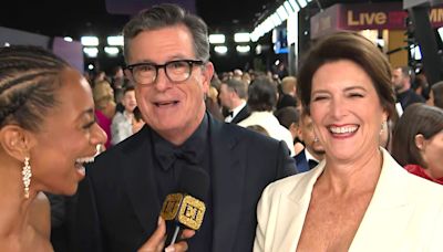 Stephen Colbert and Wife Evelyn Can’t Stop Plugging Their Cookbook at the Emmys (Exclusive)