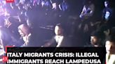 Italy migrants crisis: Illegal immigrants reach Lampedusa island after two days at sea