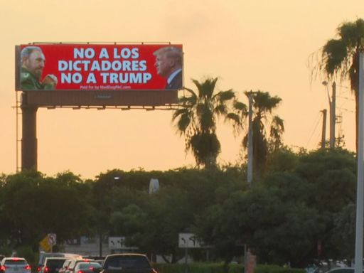 Polémica por valla en Miami-Dade que compara a Donald Trump con Fidel Castro