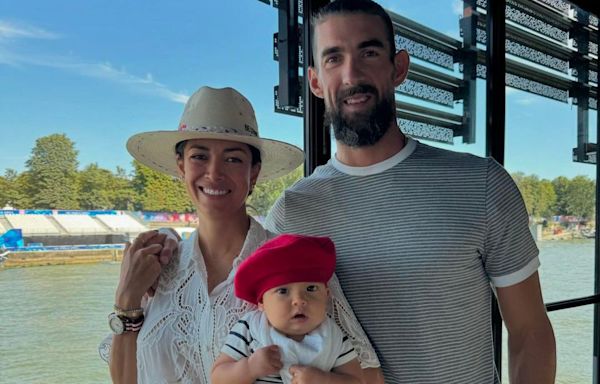 Michael Phelps Shares Adorable Photos of 6-Month-Old Son Nico in a Tiny Red Beret at 2024 Paris Olympics