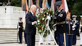 Biden honors fallen troops on Memorial Day, praising commitment "not to a president," but to idea of America