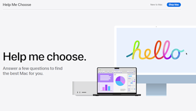 Apple read my mind and has launched a website dedicated to helping you choose a Mac