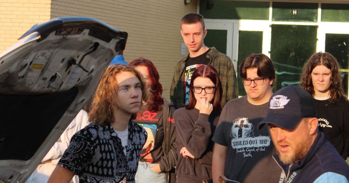 Brookville Area High School conducts car safety demonstration