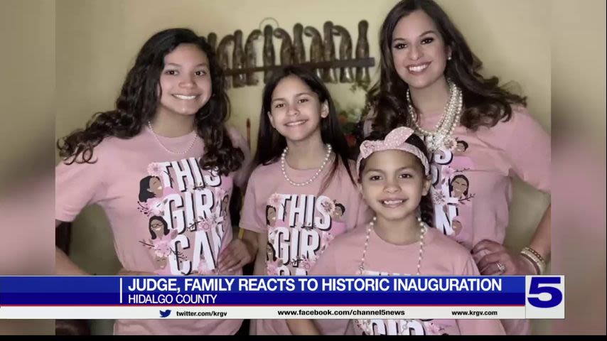 Hidalgo County Judge celebrates with her daughters on historic inauguration