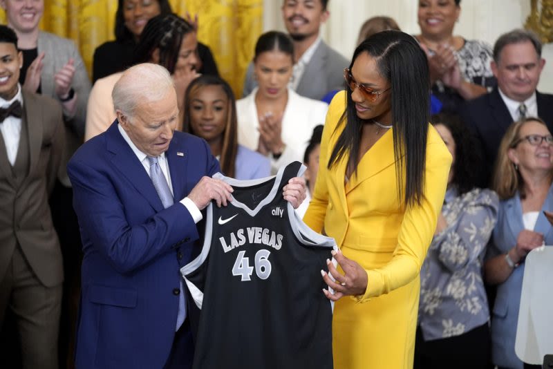 President Biden celebrates the Las Vegas Aces, calls it a “banner year” for women’s basketball