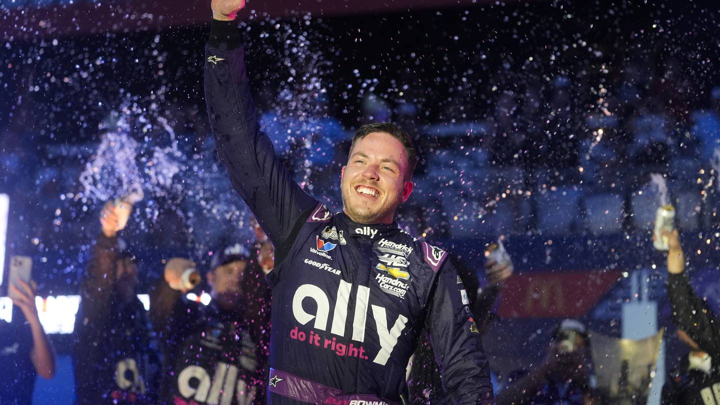 Bowman wraps up a spot in the NASCAR Cup Series playoffs with a win on a rainy Chicago street course