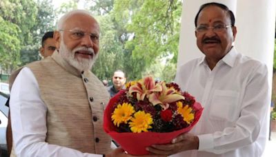 PM Modi calls on former VP M Venkaiah Naidu in Delhi