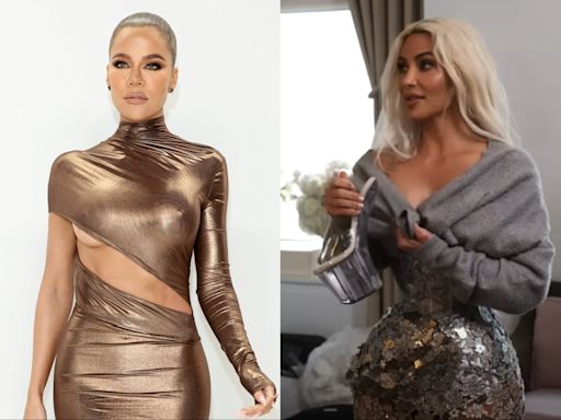 Khloe Kardashian hilariously reacts to sister Kim’s heel-less Met Gala shoe