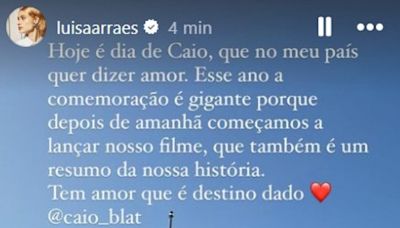 Luisa Arraes se declara para Caio Blat: 'Tem amor que é destino dado' | Celebridades | O Dia