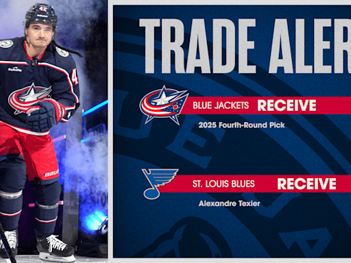 Blue Jackets acquire fourth-round pick from St. Louis for Alexandre Texier | Columbus Blue Jackets