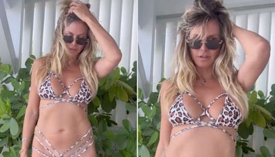 Heidi Klum Shows Off Strappy Bikini with Nearly-Naked Bottoms: 'Not Sure About These Tan Lines'