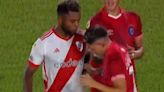 Santiago Montiel festejó su golazo con un gesto hacia la hinchada de River y Miguel Borja salió al cruce: “Hay que respetar”