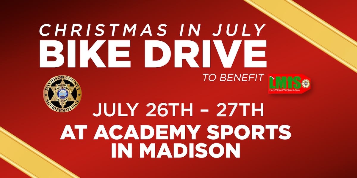 Christmas in July Bike Drive to benefit the Last Minute Toy Store