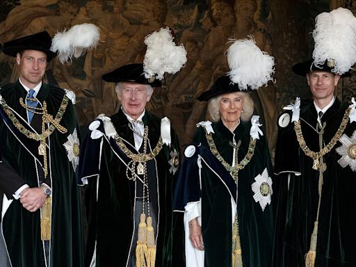 King Charles and Camilla release new portrait with William and Edward