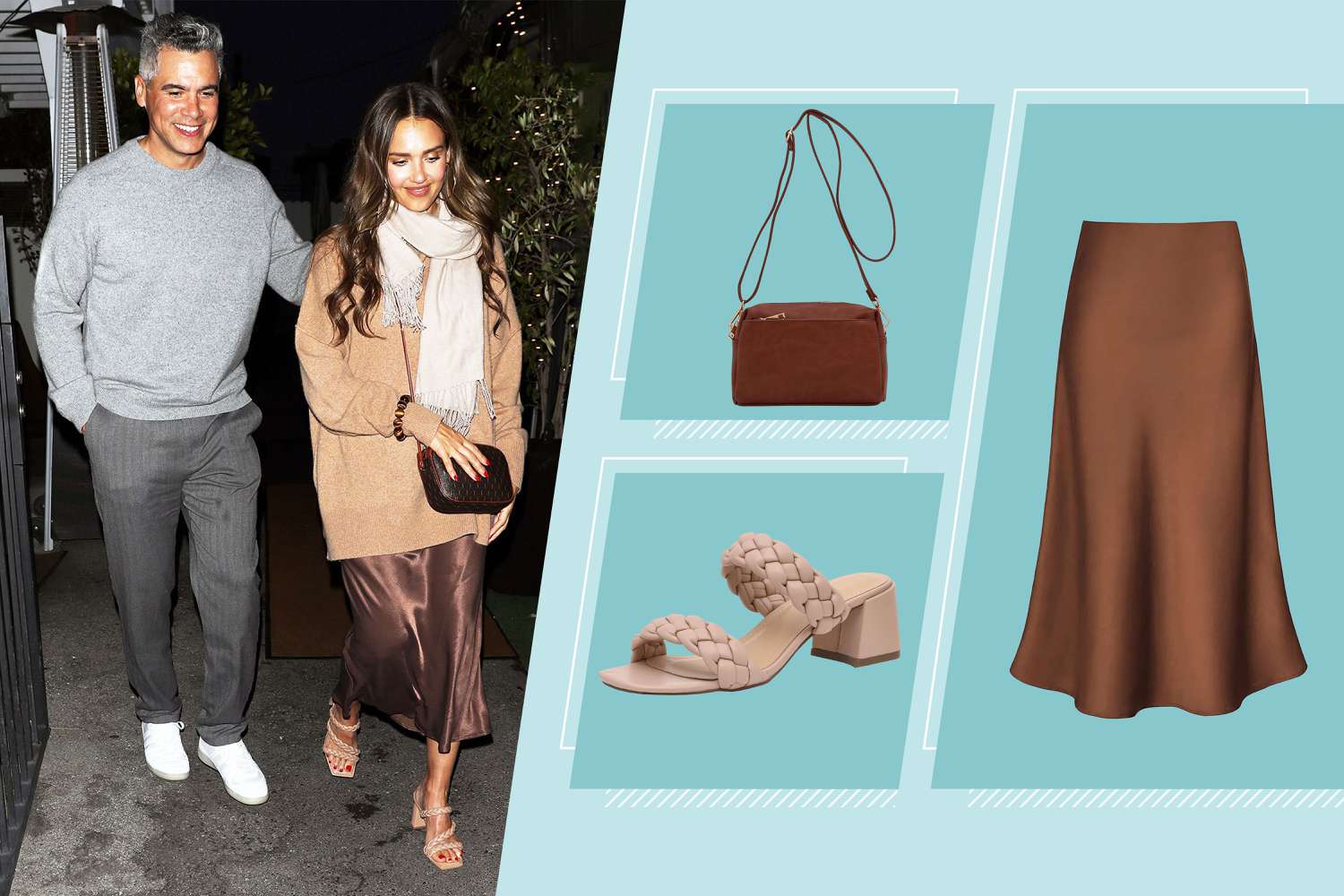 Jessica Alba Paired a Satin Skirt with the Fuss-Free Bag Style Taking Hollywood by Storm — Get Her Look Under $45