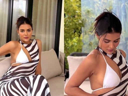 Sexy! Priyanka Chahar Choudhary Flaunts Cleavage In Plunging Neckline Outfit, Hot Photos Goes Viral - News18