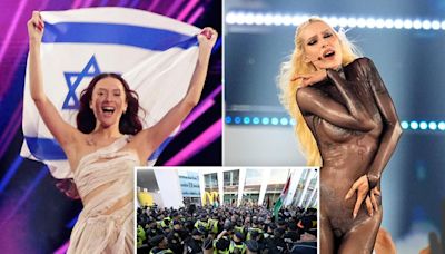 Israeli Eurovision star Eden Golan performs as contest melts down — with protesters clashing with cops outside