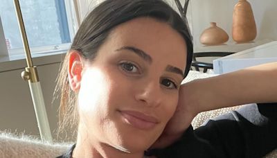 Lea Michele shows off baby bump and quick 'self care routine'