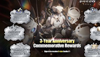 Alchemy Stars' third anniversary highlights are here, with special rewards for loyal players