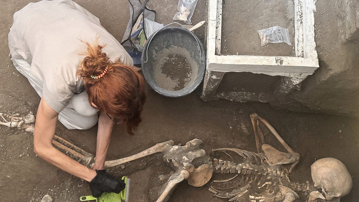 Newly found skeletons in Pompeii spent last moments hiding from eruption in bedroom