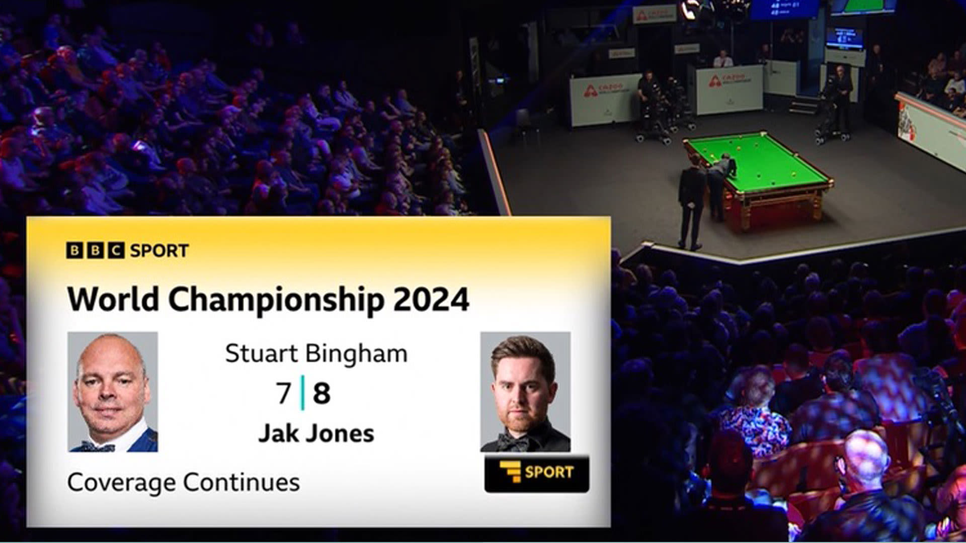 BBC forced to abruptly end World Snooker Championship coverage mid-frame