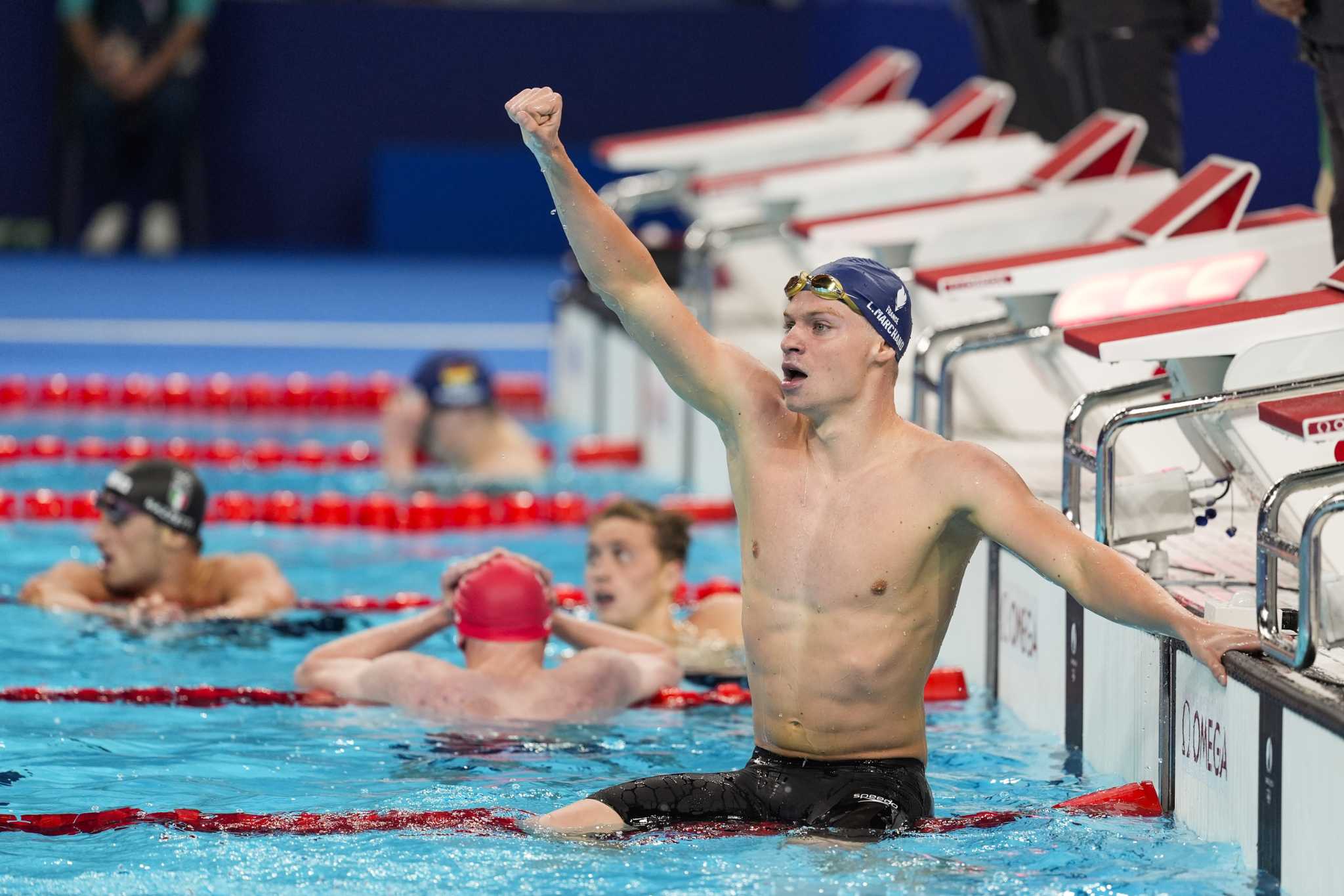 France's Léon Marchand thrills nation with 400 IM gold; Stanford's Torri Huske wins 100 fly