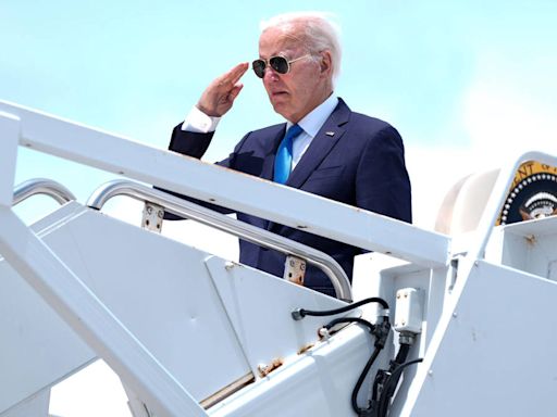 Joe Biden seen for first time since quitting presidential race as Democrats rally behind Kamala Harris