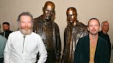 'Breaking Bad' Stars Bryan Cranston and Aaron Paul Attend Debut of Character Statues