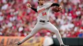 Dean Kremer of the Baltimore Orioles pitches in the third inning against the Cincinnati Reds at Great American Ball Park on May 5, 2024, in Cincinnati.