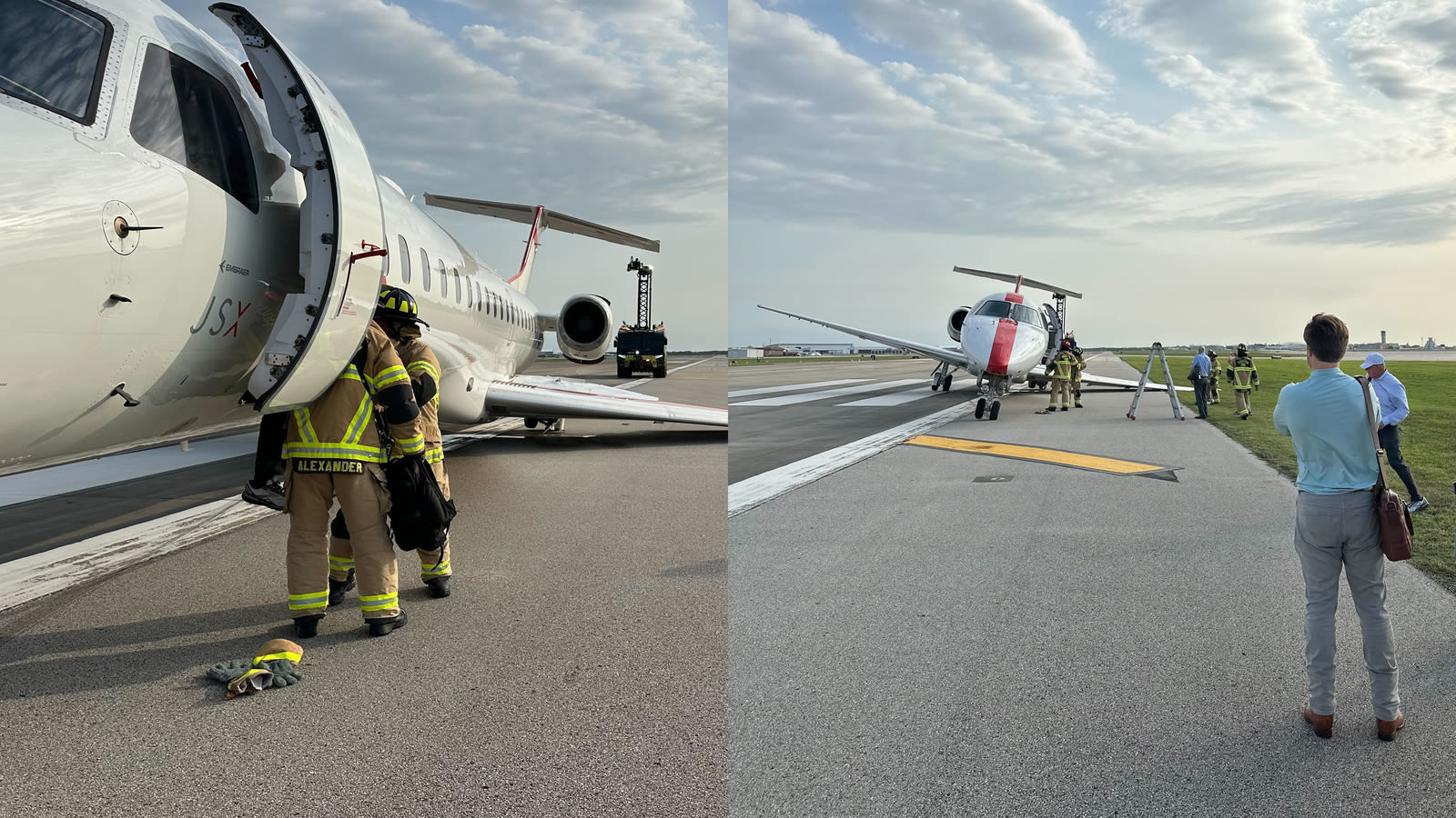 Plane safely arrives at Hobby Airport after experiencing landing gear collapse, officials say