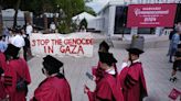 Group of graduates walk out of Harvard commencement chanting 'Free, free Palestine'