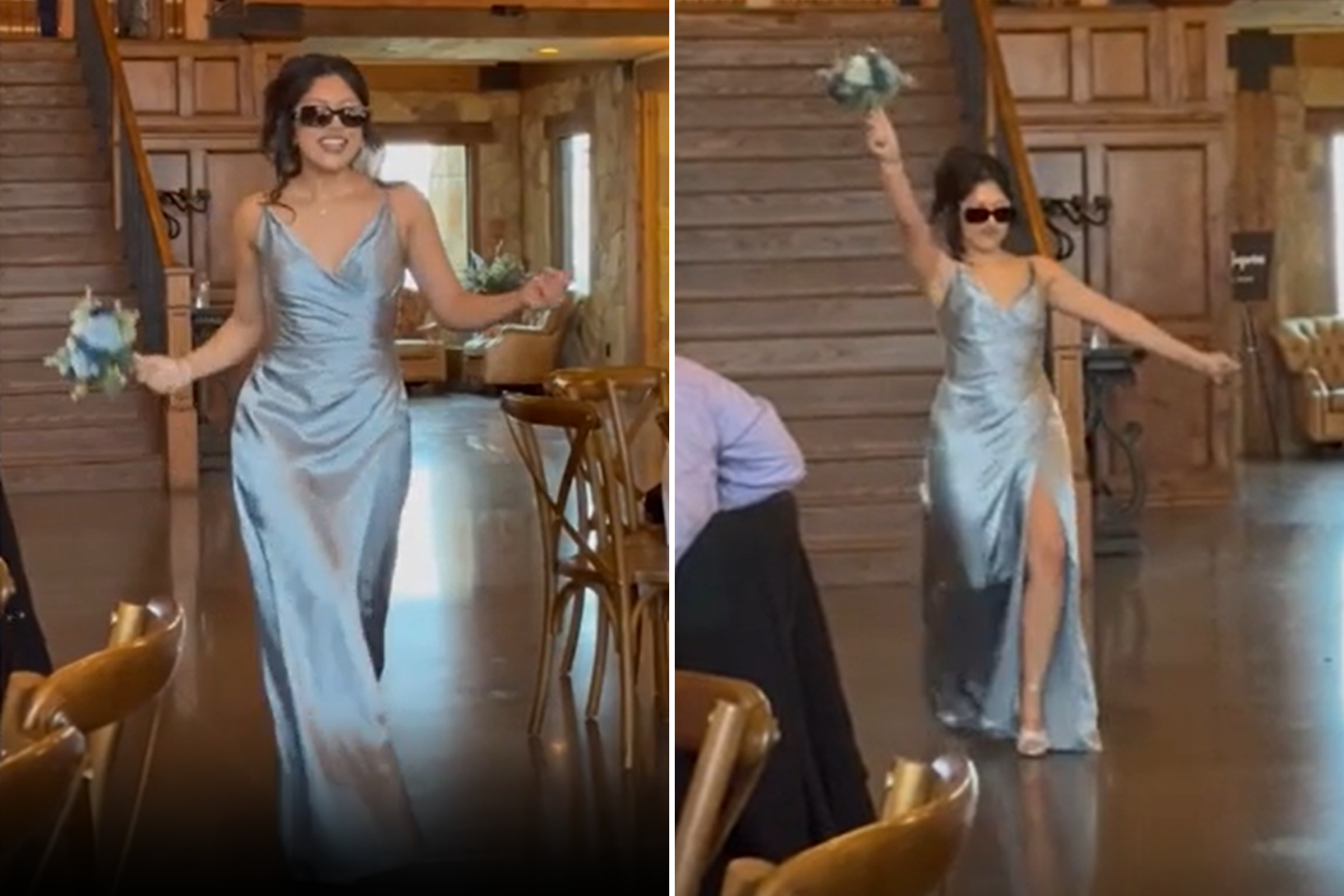 Maid of honor's unconventional entrance to wedding goes viral—"she slayed"