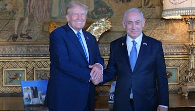 Donald Trump meets Netanyahu at Mar-a-Lago after urging Israel to end Gaza war ’fast’