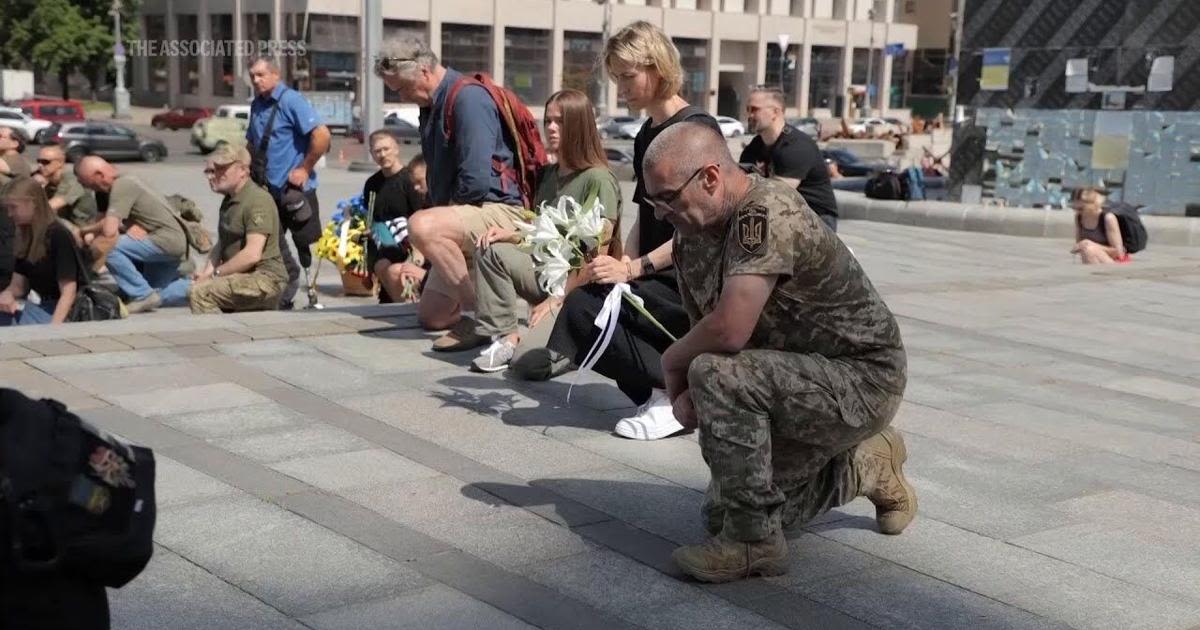 Funeral for volunteer British combat medic Peter Fouche held in Kyiv following death in east Ukraine