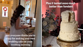 Shock at bride who made her own wedding cake the morning of the ceremony