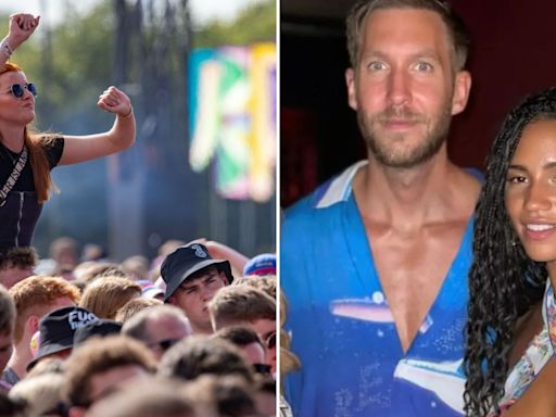 Calvin Harris & wife Vick Hope party in Ibiza with TV star days ahead of TRNSMT