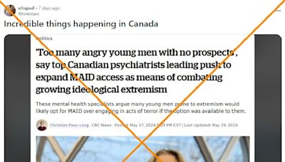 CBC headline on assisted suicide expansion is fake