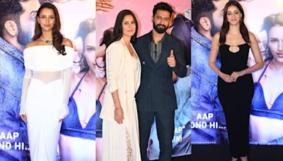 Bad Newz screening: Vicky Kaushal and Katrina Kaif are all smiles; Triptii Dimri slays in a white dress; Ananya Panday wears hot black bodycon dress