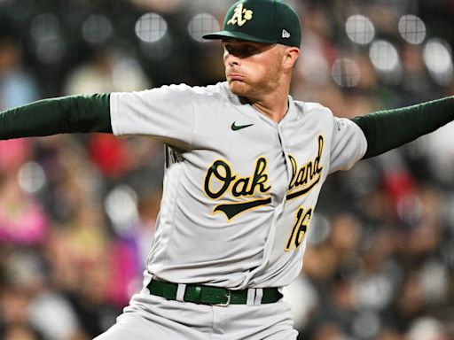 A's Newcomb picks up win without facing batter