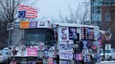 Decked-out MAGA bus crashes in Staten Island, needs to be towed