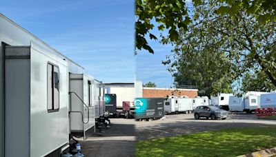 TV trailers take over North East school car park ahead of filming for BBC show