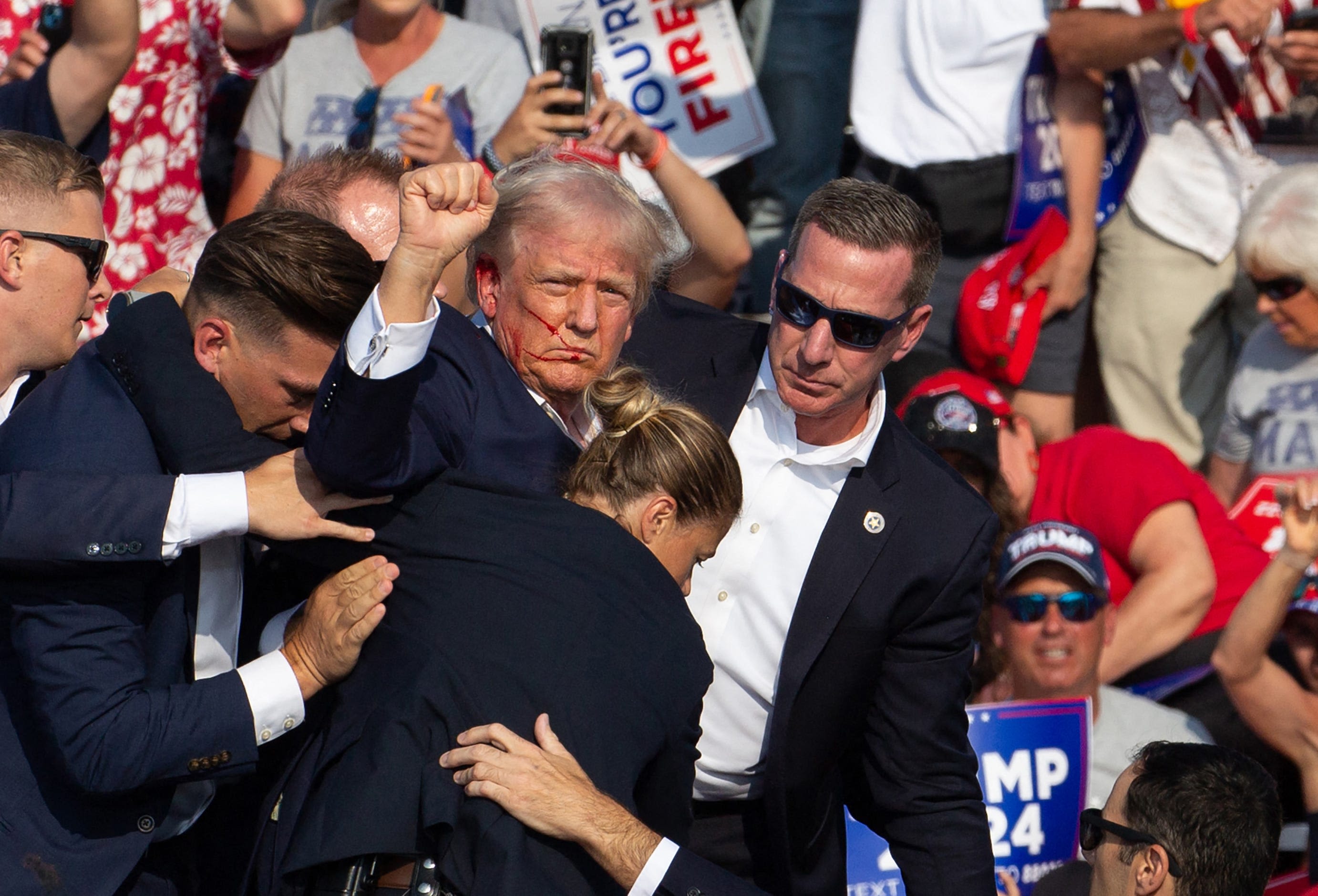 No, Image does not show Trump's suit jacket was pierced with a bullet | Fact check