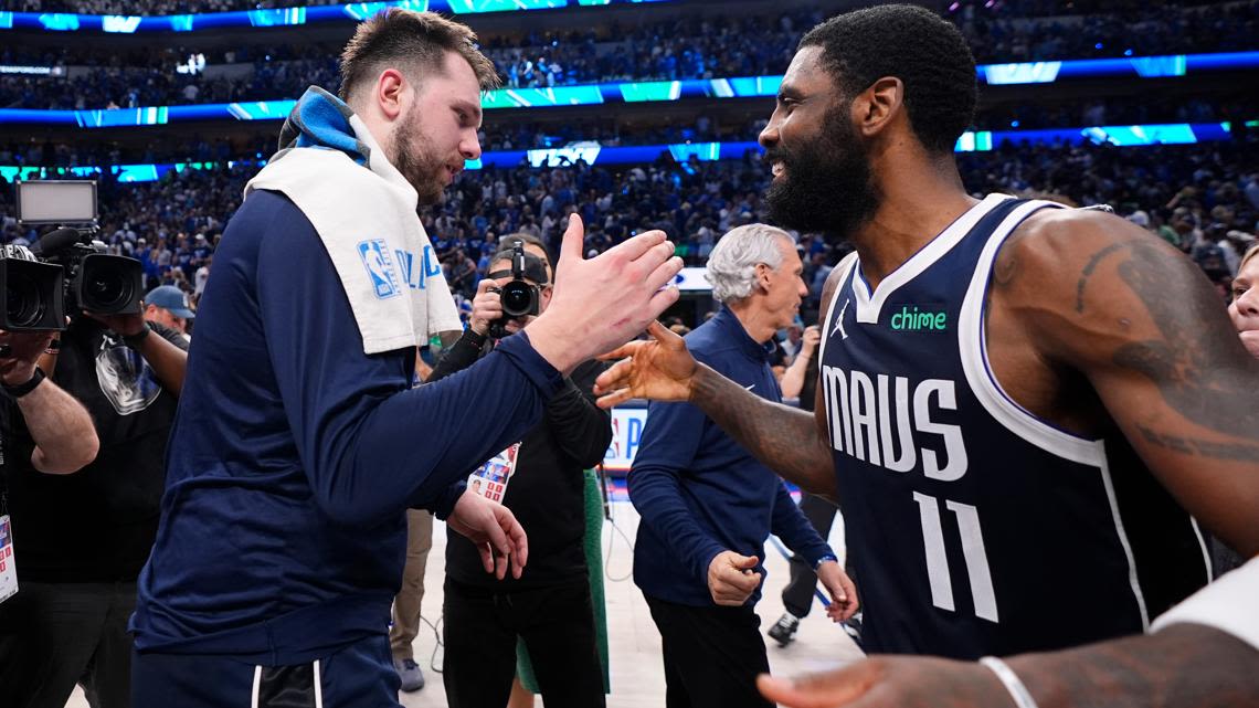 Closers Luka Dončić and Kyrie Irving have Mavs on verge of sweeping Wolves in West finals