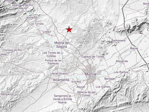 Un terremoto de 2,5 grados sacude Molina de Segura (Murcia) en pleno día