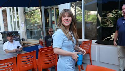 Kelly Clarkson's Stunning Denim Jumpsuit is 50% Off Right Now