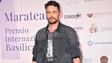 James Franco accepts an award in Italy in a denim jacket and jeans